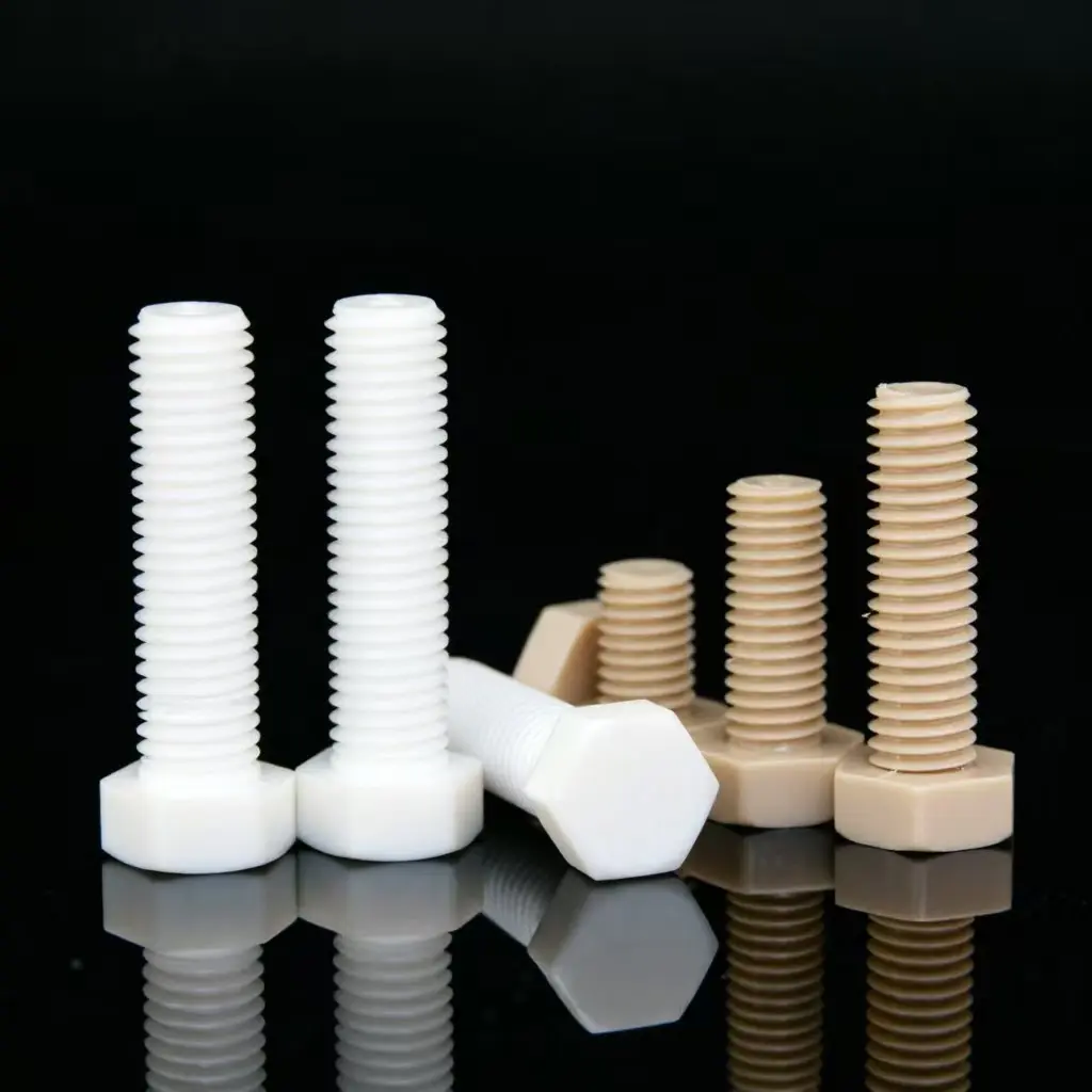 PTFE and PEEK industrial screws